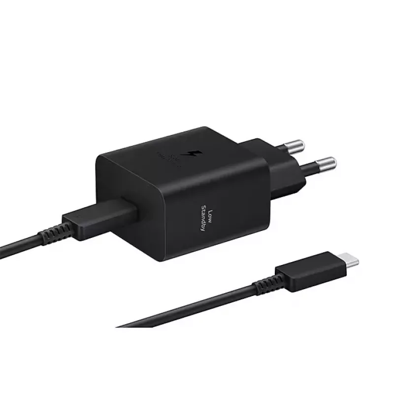 Carregador de parede Samsung EP-T4511 45W USB‑C PD 3.0, 100–240V, preto, para smartphone e tablet