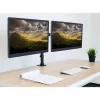 Suporte para monitor TECHLY ICA-LCD-382-D para 2 ecrãs, fixação de mesa, até 27 polegadas, 20 kg, VESA 75x75–100x100, preto