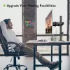 Suporte para monitor TECHLY ICA-LCD-382-D para 2 ecrãs, fixação de mesa, até 27 polegadas, 20 kg, VESA 75x75–100x100, preto