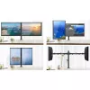 Suporte para monitor TECHLY ICA-LCD-382-D para 2 ecrãs, fixação de mesa, até 27 polegadas, 20 kg, VESA 75x75–100x100, preto