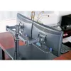 Suporte para monitor TECHLY ICA-LCD-382-D para 2 ecrãs, fixação de mesa, até 27 polegadas, 20 kg, VESA 75x75–100x100, preto