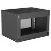 Armário de rede de parede INTELLINET 714143 — 6U 19 polegadas, 540×400×353 mm, aço galvanizado, frente em vidro, IP20, máx. 50 kg