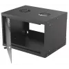 Armário de rede de parede INTELLINET 714143 — 6U 19 polegadas, 540×400×353 mm, aço galvanizado, frente em vidro, IP20, máx. 50 kg