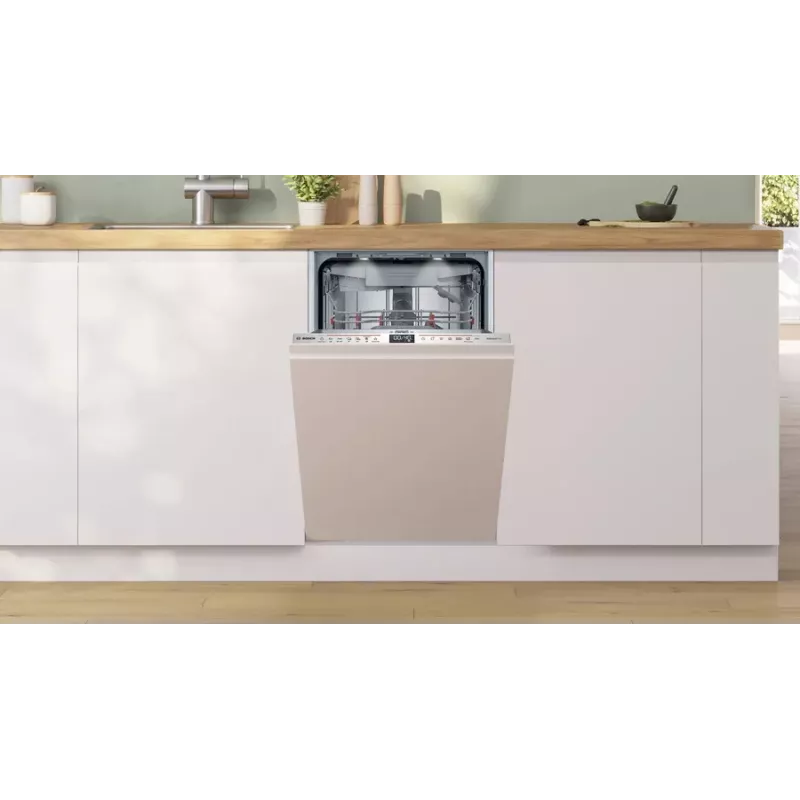 Máquina de lavar loiça encastrável Bosch Serie 6 SPV6EMX09E, Slimline 45 cm, 10 conjuntos, 6 programas, 44 dB, classe de eficiência energética B