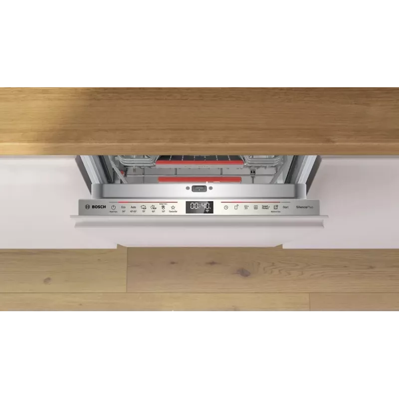 Máquina de lavar loiça encastrável Bosch Serie 6 SPV6EMX09E, Slimline 45 cm, 10 conjuntos, 6 programas, 44 dB, classe de eficiência energética B