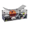 Gaiola para roedores FERPLAST Multipla Hamster large 107,5×37,5×42 cm, metal, preto