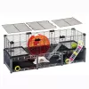 Gaiola para roedores FERPLAST Multipla Hamster large 107,5×37,5×42 cm, metal, preto