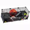 Gaiola para roedores FERPLAST Multipla Hamster large 107,5×37,5×42 cm, metal, preto