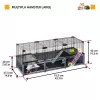 Gaiola para roedores FERPLAST Multipla Hamster large 107,5×37,5×42 cm, metal, preto