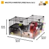 Gaiola para roedores FERPLAST Multipla Hamster large 107,5×37,5×42 cm, metal, preto