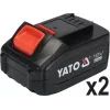 Rebarbadora YATO YT-828295, sem fios 18 V, sem escovas, disco 125 mm, 2x baterias Li-Ion 4 Ah, 1,26 kg