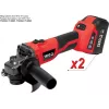 Rebarbadora YATO YT-828295, sem fios 18 V, sem escovas, disco 125 mm, 2x baterias Li-Ion 4 Ah, 1,26 kg