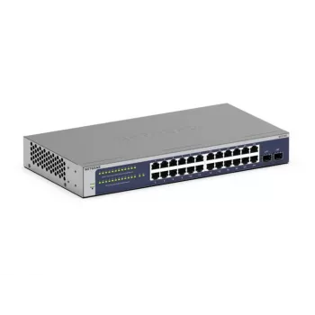 NETGEAR GS724Tv6 Gerido L2+/L3 Gigabit Ethernet (10/100/1000) 1U Azul, Cinzento