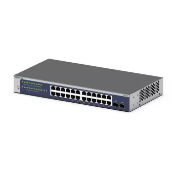 NETGEAR GS724Tv6 Gerido L2+/L3 Gigabit Ethernet (10/100/1000) 1U Azul, Cinzento