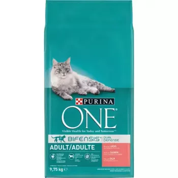 Purina ONE Adult ração seca para gatos com salmão, 9,75 kg