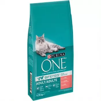 Purina ONE Adult ração seca para gatos com salmão, 9,75 kg