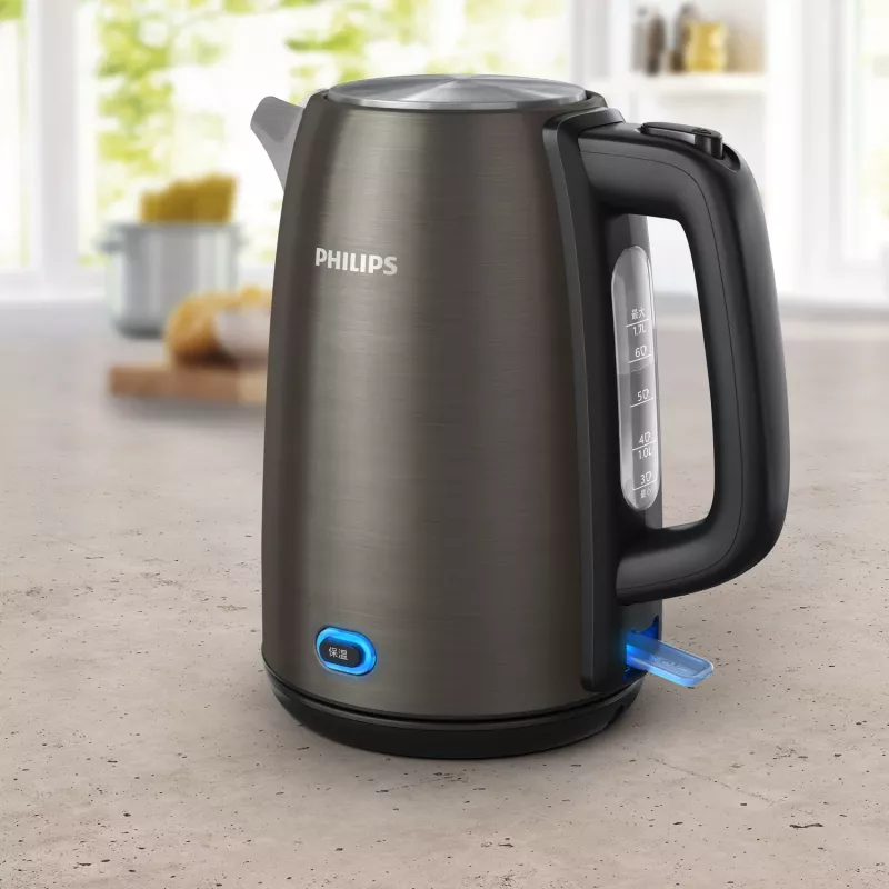 Chaleira elétrica Philips HD9353/90 1,7 L 2060 W Aço inoxidável, preto
