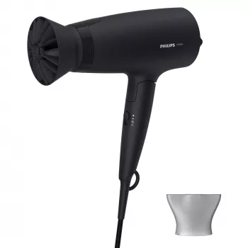 Secador de cabelo Philips 3000 Series BHD308/10 — 1600 W, 3 níveis de calor e 3 de velocidade, cabo dobrável, argola de suspensão