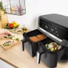 Fritadeira Tefal Easy Fry Dual XXL EY942HE0 dupla 11 L de bancada 2020 W fritadeira de ar quente cinzento