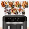 Fritadeira Tefal Easy Fry Dual XXL EY942HE0 dupla 11 L de bancada 2020 W fritadeira de ar quente cinzento