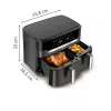Fritadeira Tefal Easy Fry Dual XXL EY942HE0 dupla 11 L de bancada 2020 W fritadeira de ar quente cinzento
