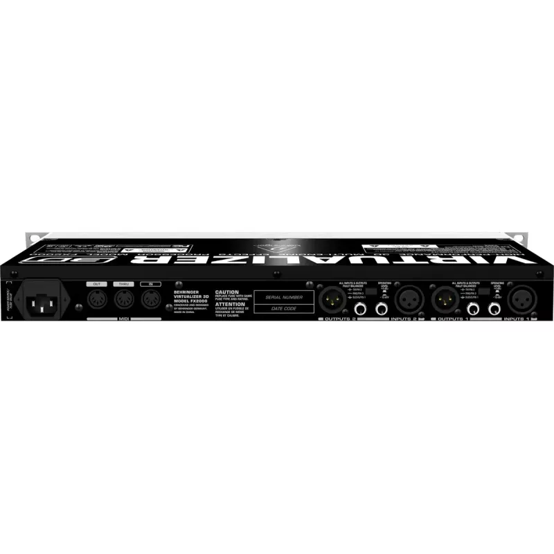 Processador de efeitos Behringer FX2000 44,5 mm de largura 483 mm de profundidade 217 mm de altura