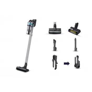 Aspirador vertical 2 em 1 Samsung VS20B75AGR1 com bateria, sem saco, 550 W, preto, cor menta