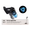 Aspirador vertical 2 em 1 Samsung VS20B75AGR1 com bateria, sem saco, 550 W, preto, cor menta