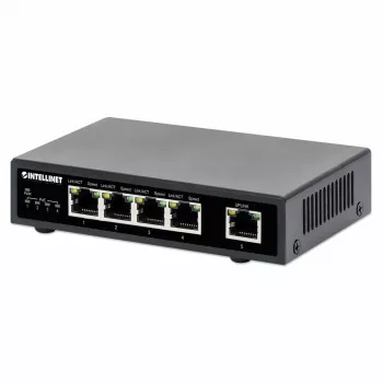 Switch Intellinet 5 portas Gigabit Ethernet PoE+ 62W 4 portas PSE
