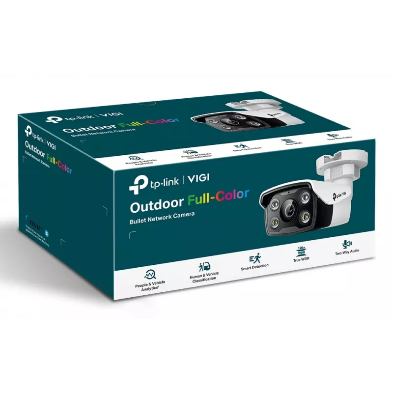 Câmara de vigilância IP TP-Link VIGI C350 (2,8 mm) — 2880×1620, 90° HFOV, 30 fps, com fios, exterior bullet, montagem no teto