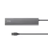 Trust Halyx 24967 hub USB de 7 portas, USB 3.2 Gen 1, Type-A, 5000 Mbit/s, prateado