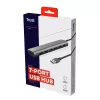 Trust Halyx 24967 hub USB de 7 portas, USB 3.2 Gen 1, Type-A, 5000 Mbit/s, prateado