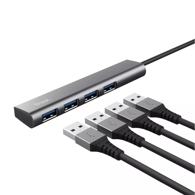 Trust Halyx USB 3.2 Gen 1 (3.1 Gen 1) Type-A 5 Mbit/s preto, cinzento