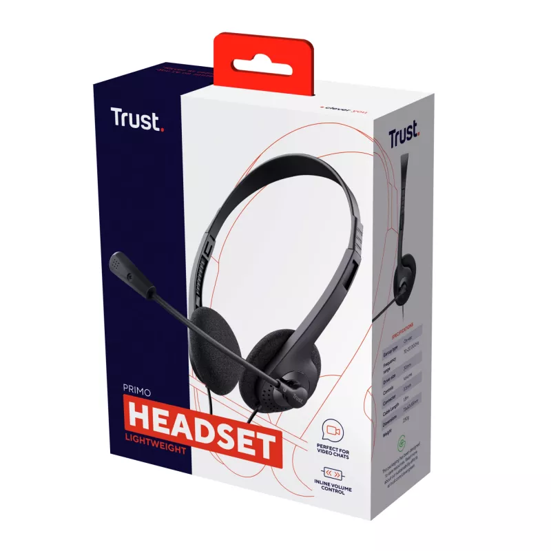 Trust 21665 auscultadores/headset com fios in-ear chamadas/música preto
