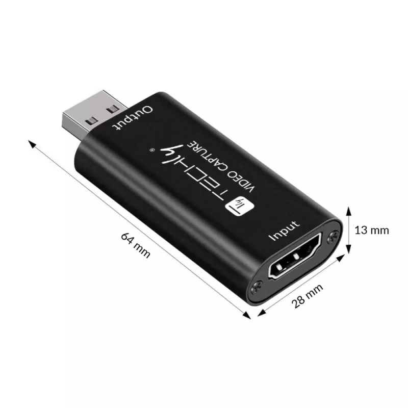 Techly I-USB-VIDEO-1080TY placa de captura de vídeo HDMI para USB, 1920x1080 (1080p)