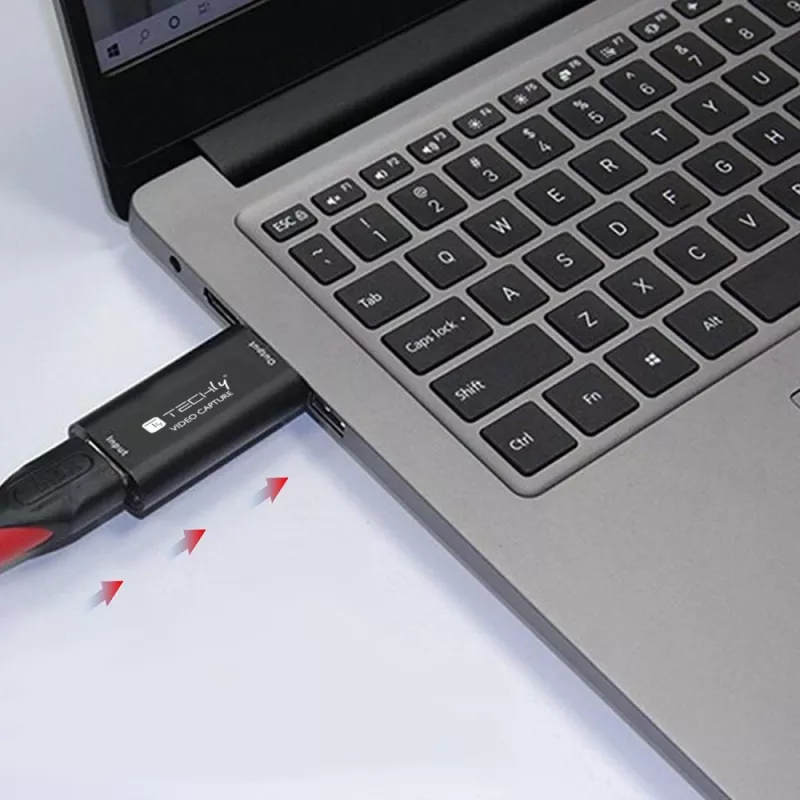 Techly I-USB-VIDEO-1080TY placa de captura de vídeo HDMI para USB, 1920x1080 (1080p)