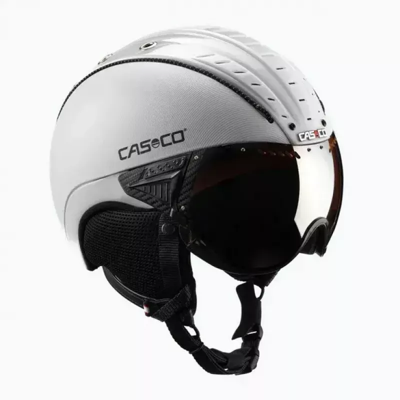 Capacete de esqui Casco SP-2 Carbonic Visor Branco Tamanho S (52-54 cm)