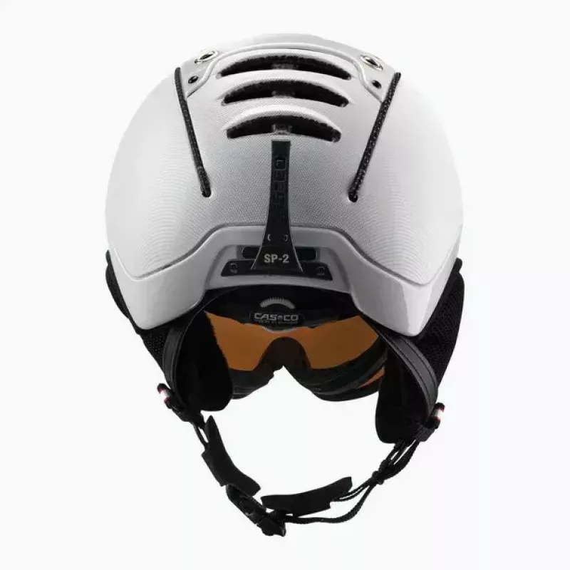 Capacete de esqui Casco SP-2 Carbonic Visor Branco Tamanho S (52-54 cm)
