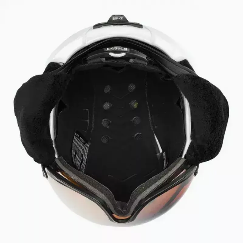 Capacete de esqui Casco SP-2 Carbonic Visor Branco Tamanho S (52-54 cm)