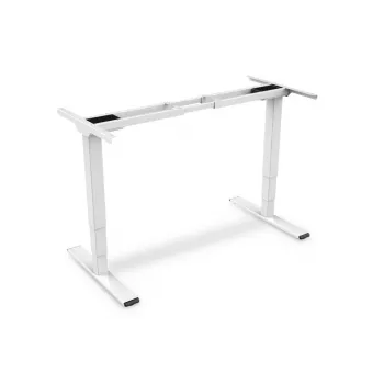 Estrutura de secretária com regulação elétrica de altura DIGITUS, motor duplo, 3 níveis, branco