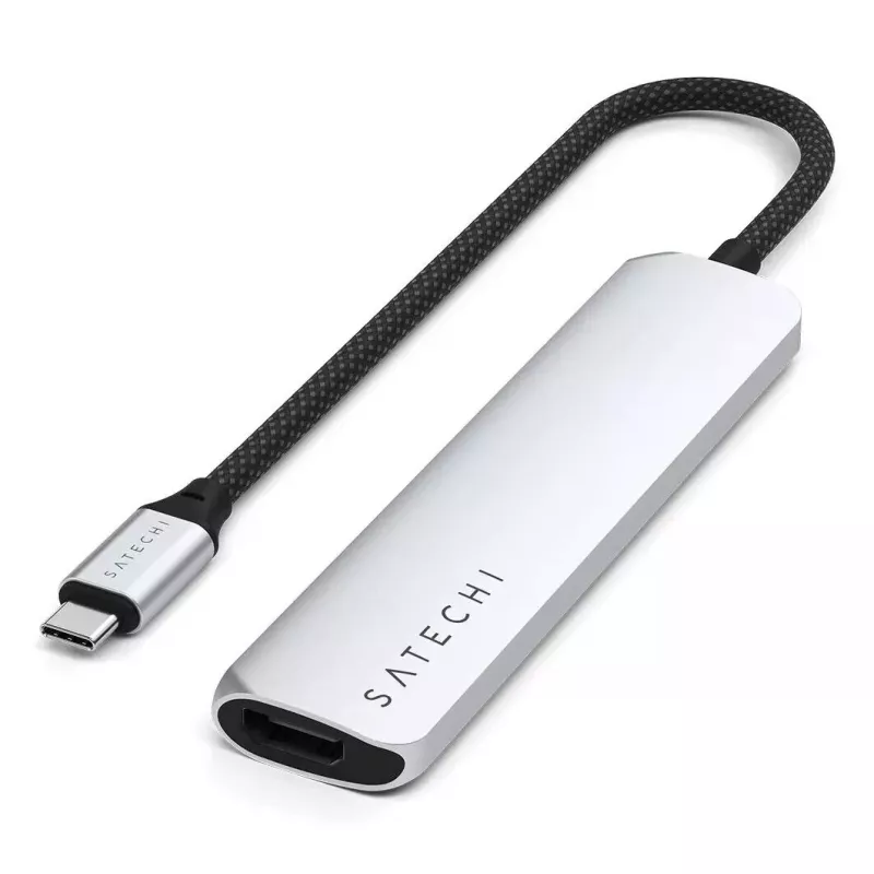 Hub USB Type-C Satechi ST-P6SS 10000 Mbit/s Prateado