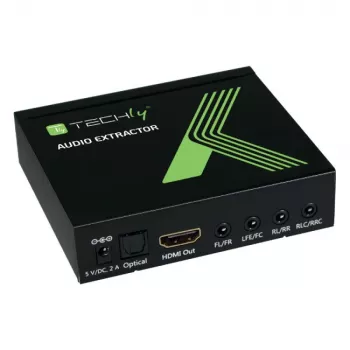 Extrator de áudio Techly 7.1 LPCM HDMI 4K UHD 3D IDATA HDMI-EA74K