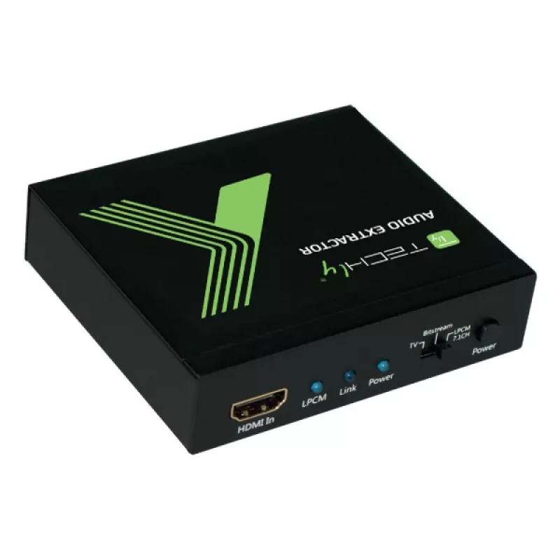 Extrator de áudio Techly 7.1 LPCM HDMI 4K UHD 3D IDATA HDMI-EA74K