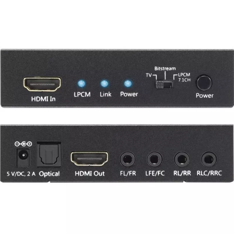 Extrator de áudio Techly 7.1 LPCM HDMI 4K UHD 3D IDATA HDMI-EA74K