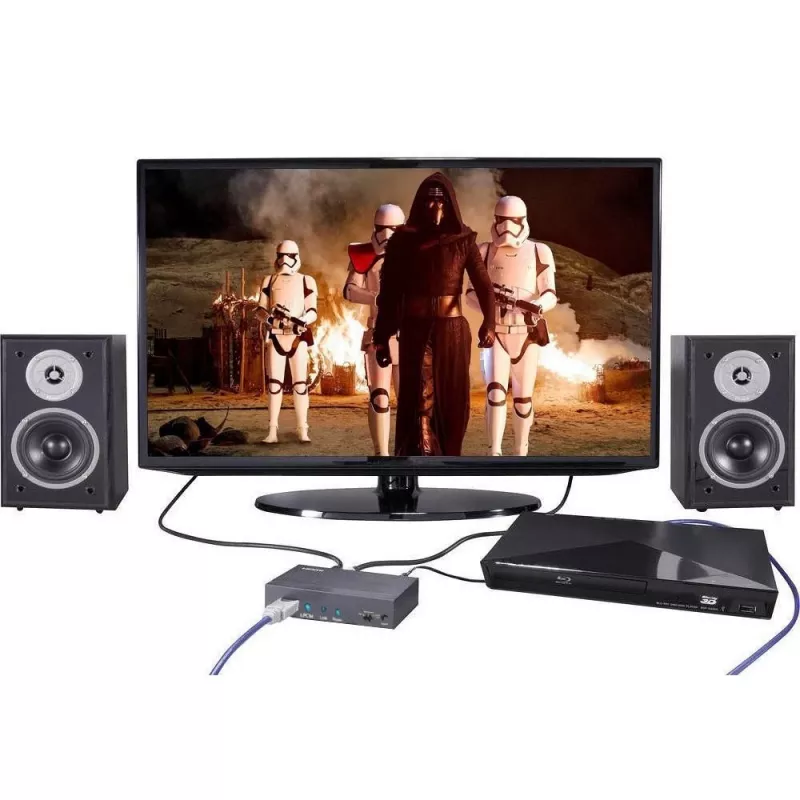 Extrator de áudio Techly 7.1 LPCM HDMI 4K UHD 3D IDATA HDMI-EA74K