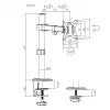 MACLEAN MC-572N suporte de secretária para monitor LCD