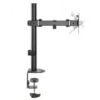 Suporte de secretária para monitor LCD MACLEAN MC-572N regulável em altura, inclinável, VESA 75x75–100x100, compatível com 17–32 polegadas, capacidade máx. 30 kg, preto