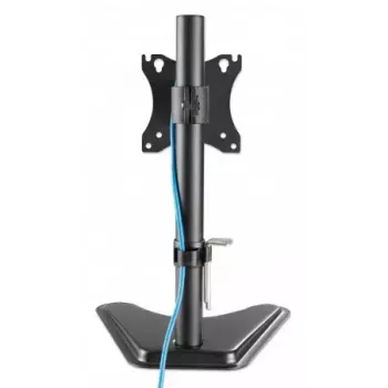Suporte de secretária para TV e monitor MANHATTAN 10–27 polegadas inclinável/rotativo/orientável VESA 75×75–100×100, máx. 7 kg, preto