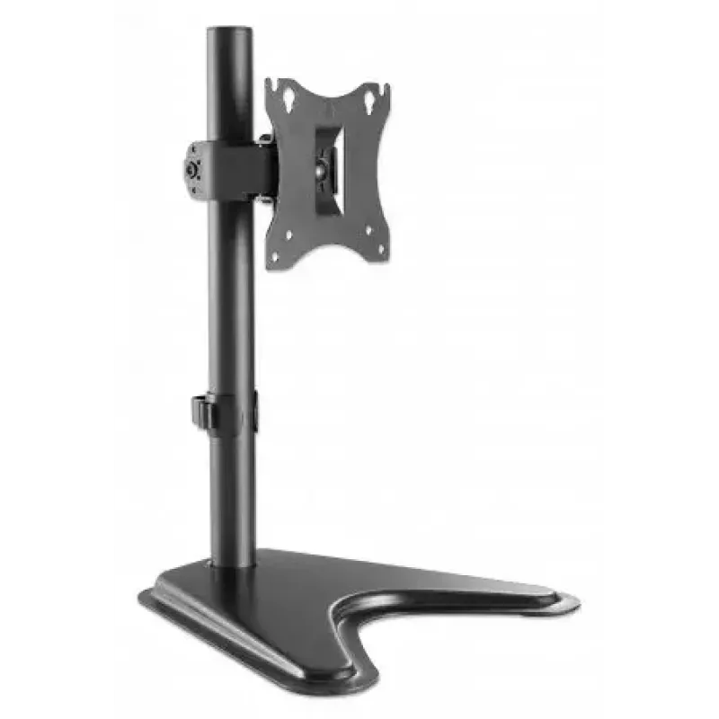 Suporte de secretária para TV e monitor MANHATTAN 10–27 polegadas inclinável/rotativo/orientável VESA 75×75–100×100, máx. 7 kg, preto
