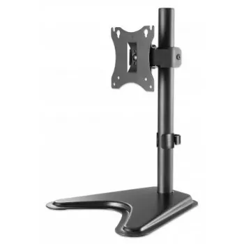 Suporte de secretária para TV e monitor MANHATTAN 10–27 polegadas inclinável/rotativo/orientável VESA 75×75–100×100, máx. 7 kg, preto